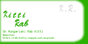 kitti rab business card